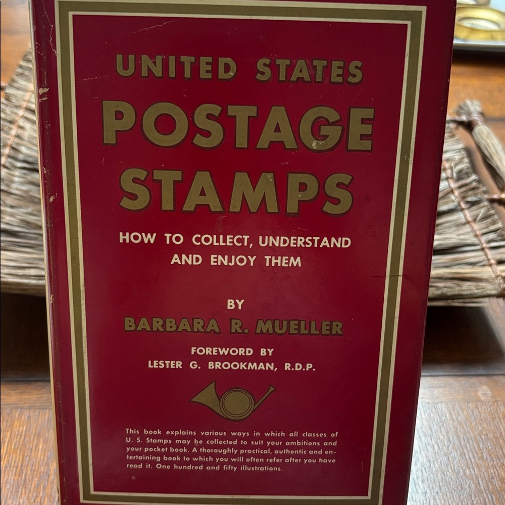United States Postage Stamps hard cover book 1958 rare /VTG